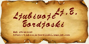 Ljubivoje Borđoški vizit kartica